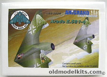 Anigrand 1/72 Arado E.581-4 - Jet Fighter - (E581 / E5814), AA2026 plastic model kit